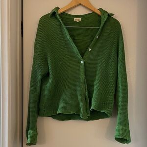 DONNI. Waffle Button Down